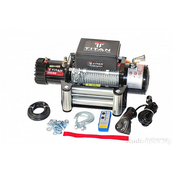 Titan Winch 13500 LB (6136 kg) 12V – Ηλεκτρικό βαρούλκο για Jeep και Οδική Βοήθεια
