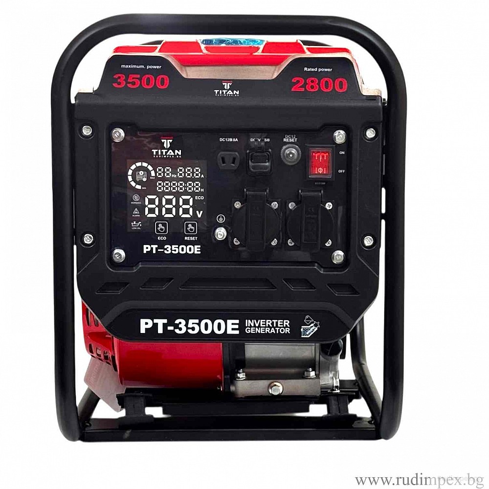 Γεννήτρια βενζίνης με μετατροπέα TITAN PT-3500E, 3,5 kW, 0,6 l - PT3500E
