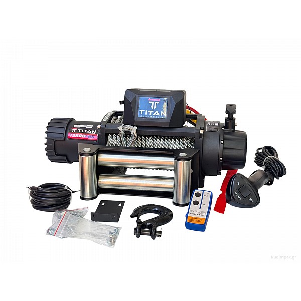 Βαρούλκο TITAN ULTRA 13500 λίβρες, 12V, ηλεκτρικό, για οδική βοήθεια και τζιπ | Rudimpex - 20150113-503